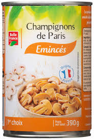 champignons de paris émincés 390g belle france