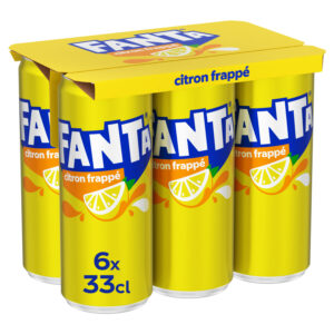 fanta boisson gazeuse aromatisée citron frappé boîtes 6x33cl